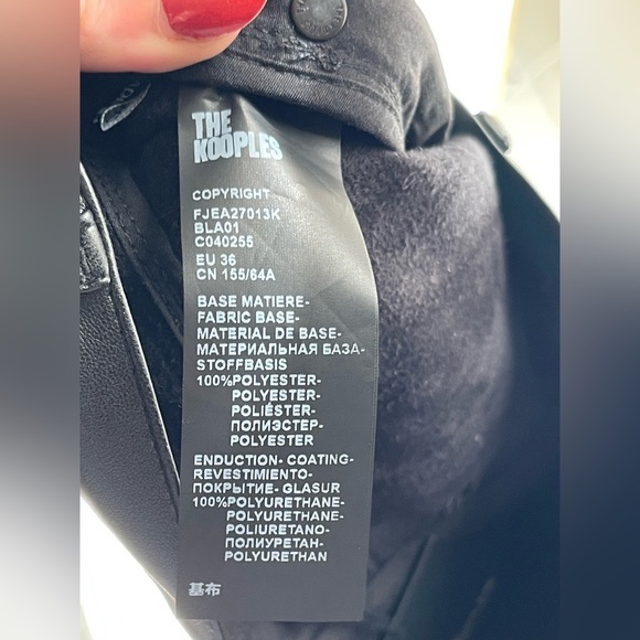 NWT The Kooples Coated Faux Leather Straight Leg - Picture 10 of 11